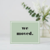 Wir haben uns bewegt! Neue Postkarte (Stehend Vorderseite)