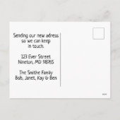 Wir haben uns bewegt! Neue Postkarte (Rückseite)