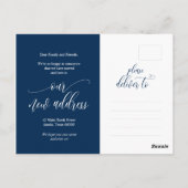 Wir haben uns bewegt, neue Zuhause-Adresse Ankündi Postkarte (Rückseite)