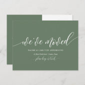 Wir haben uns bewegt, neue Zuhause-Adresse Ankündi Postkarte (Vorne/Hinten)