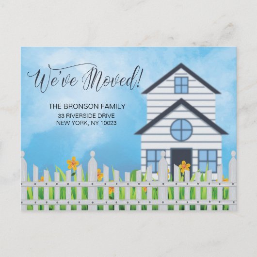 Wir haben uns bewegt! Neue Zuhause Ankündigung Pos (Vorderseite)