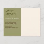 Wir haben uns bewegt! Neue Zuhause Foto Postkarte (Rückseite)