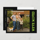 Wir haben uns bewegt! Neue Zuhause Foto Postkarte (Vorne/Hinten)