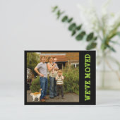 Wir haben uns bewegt! Neue Zuhause Foto Postkarte (Stehend Vorderseite)