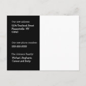 Wir haben uns bewegt! Neue Zuhause Foto Postkarte (Rückseite)