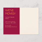 Wir haben uns bewegt! Neue Zuhause Foto Postkarte (Rückseite)