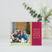 Wir haben uns bewegt! Neue Zuhause Foto Postkarte (Stehend Vorderseite)