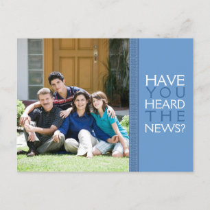 Wir haben uns bewegt! Neue Zuhause-Foto-Postkarte  Ankündigungspostkarte