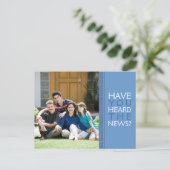 Wir haben uns bewegt! Neue Zuhause-Foto-Postkarte Ankündigungspostkarte (Stehend Vorderseite)