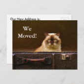 Wir haben uns bewegt! Neuer Adressmeldungskatze im Ankündigungspostkarte (Vorne/Hinten)