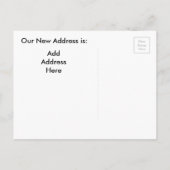 Wir haben uns bewegt! Neuer Adressmeldungskatze im Ankündigungspostkarte (Rückseite)