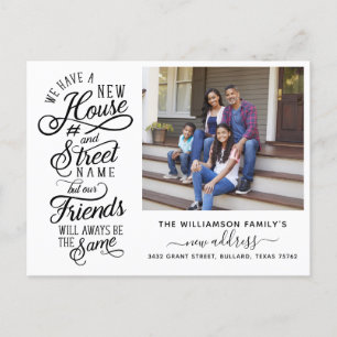 Wir haben uns bewegt   New House Number & Street N Ankündigungspostkarte