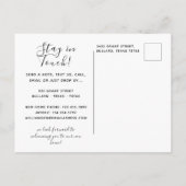 Wir haben uns bewegt | New House Number & Street N Ankündigungspostkarte (Rückseite)