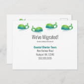 Wir haben uns bewegt | Niedlich Whale Änderung der Ankündigungspostkarte (Vorne/Hinten)