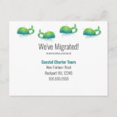 Wir haben uns bewegt | Niedlich Whale Änderung der Ankündigungspostkarte (Vorderseite)