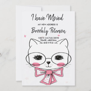 Wir haben uns bewegt niedliche Hübsche Kitty Einladung