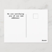 "Wir haben uns bewegt Postkarte (Rückseite)