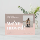 Wir haben uns bewegt! Rosa und Stier Minimal fett  Ankündigung (Stehend Vorderseite)