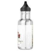 Wir haben uns bewegt, roter Lkw, Schneeschuhwander Edelstahlflasche (Rechts)