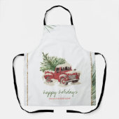 Wir haben uns bewegt, roter Lkw, Schneeschuhwander Schürze (Vorderseite)