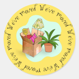 Wir haben uns bewegt runder aufkleber