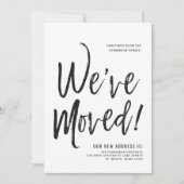 Wir haben uns bewegt | Script Style Minimal Neue A Einladung (Vorderseite)