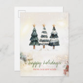 Wir haben uns bewegt, Sterne, Weihnachtsbaumen Url Ankündigungspostkarte (Vorne/Hinten)