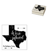 Wir haben uns bewegt - Texas Gummistempel (Stempel)