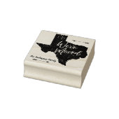 Wir haben uns bewegt - Texas Gummistempel (Stempel)