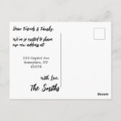 Wir haben uns bewegt und Boxen verpackt Postkarte (Rückseite)