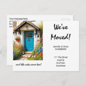 Wir haben uns bewegt und die Katzen kamen auch. Ad Ankündigungspostkarte (Vorne/Hinten)