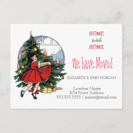 Wir haben uns bewegt, Vintages Baummädchen Ankündigungspostkarte