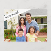 Wir haben uns bewegt - Vollblutes Foto mit benutze Ankündigungspostkarte (Vorderseite)