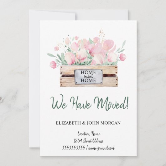 Wir haben uns bewegt, Wasserfarben-Blume-Box-Beweg (Vorderseite)