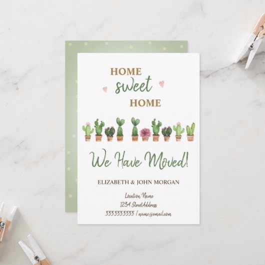 Wir haben uns bewegt, Wasserfarbenkaktus (Vorderseite/Rückseite Beispiel)