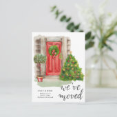 Wir haben uns bewegt | Weihnachten an der Roten Tü Ankündigungspostkarte (Stehend Vorderseite)