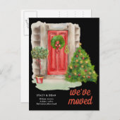 Wir haben uns bewegt | Weihnachten an der Roten Tü Ankündigungspostkarte (Vorne/Hinten)