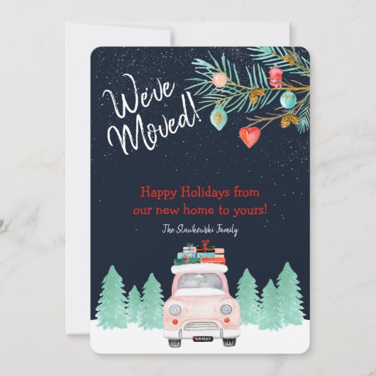 Wir haben uns bewegt Weihnachten neue Adresse (Vorderseite)