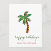 Wir haben uns bewegt, Weihnachten Palm Tree String Ankündigungspostkarte (Vorderseite)