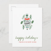 Wir haben uns bewegt, Weihnachten Weihnachtsfeiert Ankündigungspostkarte (Vorne/Hinten)