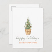 Wir haben uns bewegt, Weihnachtsbaum, Balls Urlaub Ankündigungspostkarte (Vorne/Hinten)