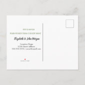 Wir haben uns bewegt, Weihnachtsbaum Holly Berry U Ankündigungspostkarte (Rückseite)