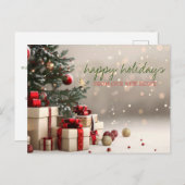 Wir haben uns bewegt, Weihnachtsbaumgeschenke Ankündigungspostkarte (Vorne/Hinten)