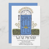 Wir haben uns bewegt - Whimsical Door - neue Adres Einladung (Vorne/Hinten)