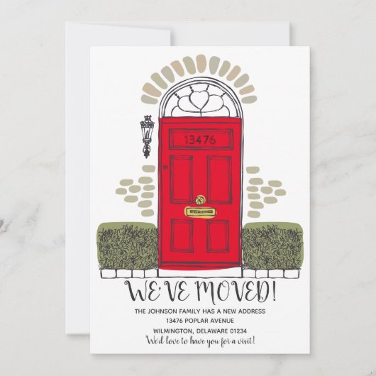 Wir haben uns bewegt - Whimsical Door - New Addres Ankündigung (Vorderseite)