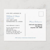 WIR HABEN UNS BEWEGT, Whimsical House on Wheels Op Einladungspostkarte (Rückseite)