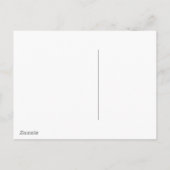 Wir haben uns bewegt | Zuhause Sweet Zuhause Flori Ankündigungspostkarte (Rückseite)