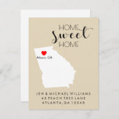 Wir haben uns bewegt | Zuhause Sweet Zuhause Georg Ankündigungspostkarte (Vorne/Hinten)