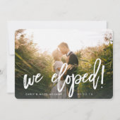 Wir haben uns | Brush Letter Wedding Announcement Ankündigung (Vorderseite)