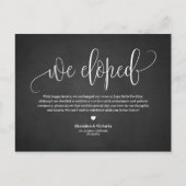 Wir haben uns | Chalkboard Hübscher Skriptaufbau Ankündigungspostkarte (Vorderseite)